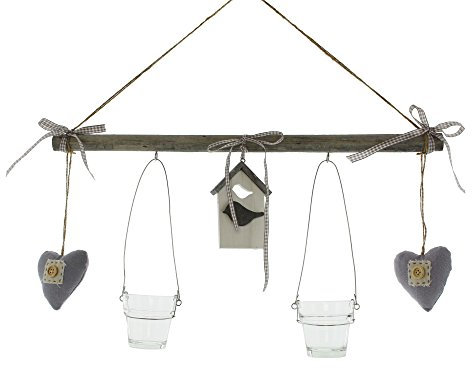 Windlicht Vogelhaus,ca. Breite 50 cm, GH 43 cm, Glas Ø 7 x 6 cm,ca. Breite 50 cm, GH 43 cm, Glas Ø 7 x 6 cm, tolle Deko für Fenster, Tür, als Hänger oder Geschenk.