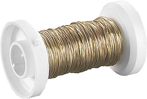 KnorrPrandell 216465765 Golddraht mit Kupferkern, Durchmesser 0,25 mm, 35 m, 24 Karat Echt Vergoldet
