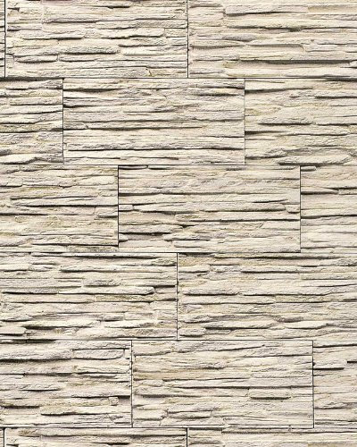 Papier peint quartzite ardoise en relief 1003-33 vinyle très résistant aspect pierre gris brun clair 5,33 m2