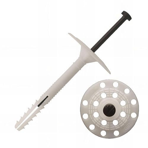 SCELL-IT Boîte 200 Fixations d'isolant Clou Plastique 10x140 mm SCELL-IT-FI10140