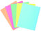 Exacompta - Réf. 332100E - Paquet de 5 chemises rigides avec 2 rabats SUPER 210 g/m² - couleurs pastel - chemises certifiées PEFC™- dimensions 24 x 32cm pour documents format A4 - 5 couleurs assorties