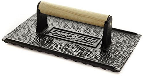 CAMP CHEF Speck-Presse und Panini-Presse, Gusseisen, Schwarz, 23,5 x 14,7 x 8,9 cm
