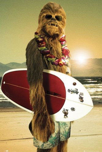 Close Up Star Wars - Poster (Chewbacca Surfin') (Größe: 61cm x 91,5 cm)