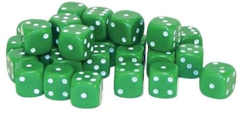 30x D6 Dice Pack | 10mm Classic (Green)
