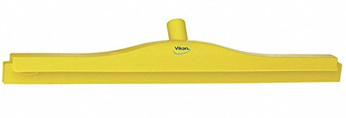 Vikan Squeegee,Ultra Hygiene,Dbl Blade,24,PP/RB,YL, 7714, Yellow