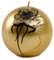 Kerze Deko goldene Kugelkerze Rose Gold matt 80 mm