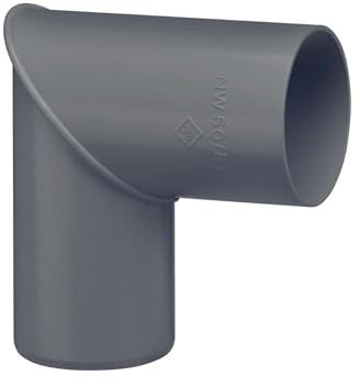 INEFA Regenrohrbogen 87 Grad für Fallrohr, PVC DN50 / 50mm, Anthrazit Verbindungsstück Dachrinnenzubehör, einfache Montage, Made in Germany