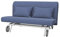 Soferia Kompatible Ersatzbezug fur PS 2er-Bettsofa, Stoff Naturel Blue (FLECKENBESTÄNDIG), Blau