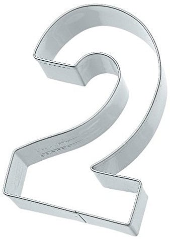 Birkmann 1010713310 Emporte-pièce en forme de chiffre 2, 6 cm, acier inoxydable, gris, 5 x 3 x 2 cm