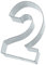 Birkmann 1010713310 Emporte-pièce en forme de chiffre 2, 6 cm, acier inoxydable, gris, 5 x 3 x 2 cm