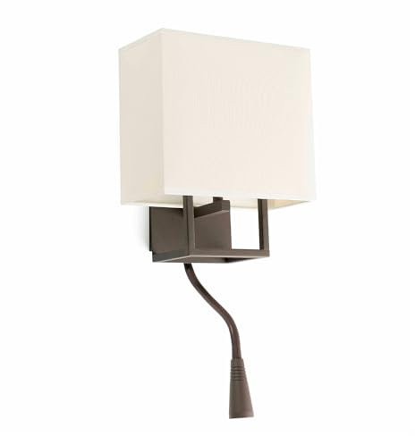 Faro Barcelona 29983 - VESPER Applique brun et beige avec lecteur LED