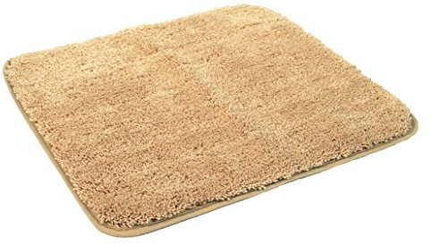 Kinzler J-10003/35 Hellbraun Badematte, Mikrofaser, 50x55 cm ohne Ausschnitt