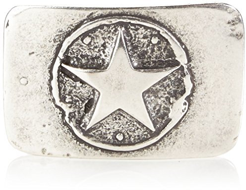 MGM Unisex Schließe Stern Gürtel, Silber (Altsilber 1), 70 cm (Herstellergröße: One Size)