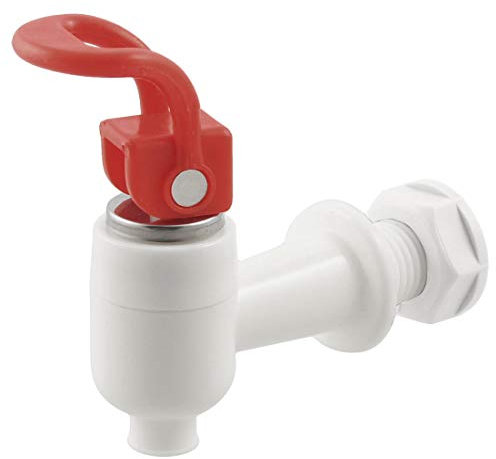 sourcing map Kunststoff Wasserhahn Wasserhahnfilter Auslaufhahn Home 17mm Druckstange Wasserspender Tap Rot Weiß