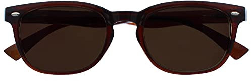 UV Reader Braun Sonnen-Leser Lesebrille UV400 Designer Stil Herren Frauen UVSR015 +1,00