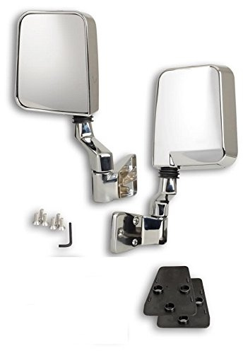 Hansen Styling Parts Chrom Außenspiegel Set (aus Metall und Kunststoff) Linke + rechte Seite - kompatibel mit Wrangler YJ (1994-1996) Spiegel