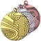 pokalspezialist 10 Stück Medaillenset Gold Silber Bronze aus Stahl 40mm