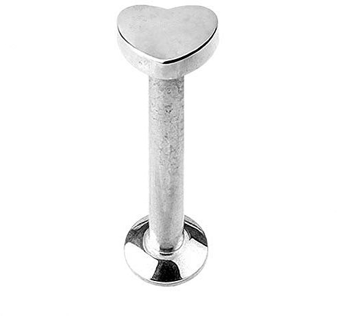 Piercingfaktor Piercing Tragus Helix Ohr Cartilage Stab Labret Stecker Madonna Monroe Lippenpiercing Lippe Knorpel Herz 8mm Silber