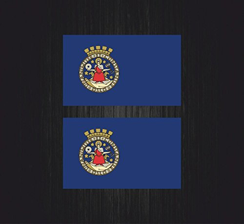 Akachafactory 2 x selbstklebend Sticker Auto Moto Flagge Tuning Auto Oslo Norwegische