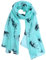 VORCOOL Lange Voile Schal mit Pferd Muster - Blau