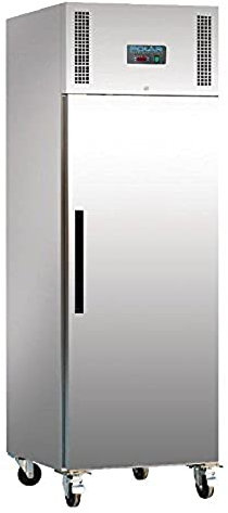Polar Refrigeration G-Series 600W Upright Freezer 600 Litre, Stainless Steel, -20°C to -10°C, 2000(H)x680(W)x815(D)mm, Energy Rating D, 3 Shelves, Usable Capacity: 376 Ltr, R290 | G593