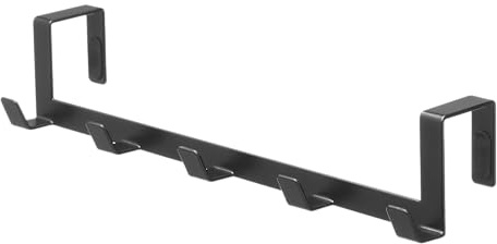 YAMAZAKI 7650 SMART OverTheDoor Hanger, black, Steel, 30 x 7 x 6 cm