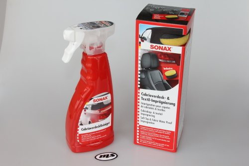 Juego de limpieza especial para capota de Sonax, con limpiador e impermeabilizador textil