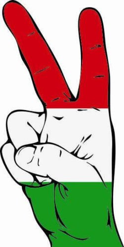 U24 Aufkleber Peace Finger Ungarn Autoaufkleber Sticker