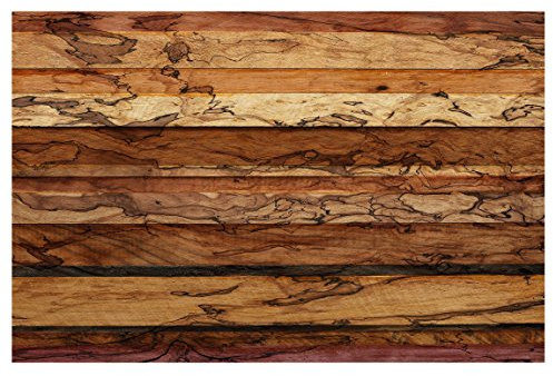 Designtapete Vliestapete Premium Woody Flamed Holz Fototapete Holzoptik Tapete Breit Vlies3D Fototapete, Größe HxB: 190cm x 288cm
