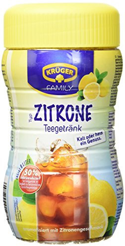 Krüger Teegetränk Zitrone, 8 Liter Ergiebigkeit, 6er Pack (6 x 400 g Dose)