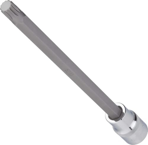VIGOR Schraubendrehereinsatz, V2134, 1/2″, XZN, SW M10, Länge l2 200 mm | Antrieb 1/2 Zoll (12,5 mm) Vierkant hohl, Abtrieb Innen Vielzahn Profil XZN, Länge l2 200 mm, 173 g, SW M10 , 1/2″ , XZN