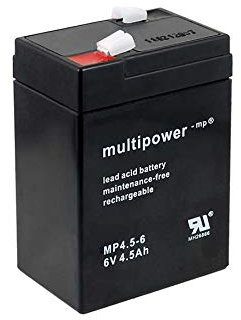 POWERY® Powery Batteria ricaricabile da cambio per moto per bambini auto per bambini quad per bambini 6V 4,5Ah (sostituisce anche 4Ah 5Ah)