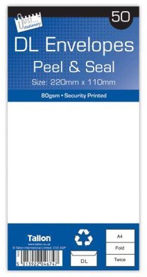DL Envelopes Peel & Seal 220mm x 110mm