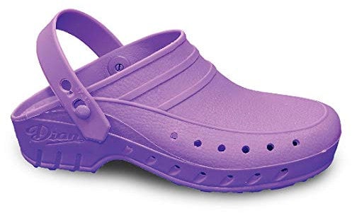 DIAN Zueco quirurgico Antibacteriano Modelo 02-S Violeta Talla 39/40 Esterilizable en Autoclave hasta 140 ºC antiestático y Antideslizante.