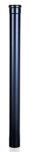 An camini anf04080 - Tubo in Acciaio 2 mt, Diametro 80 mm per Stufa a Pellet Scarico fumi Canna fumaria Estrazione fumi