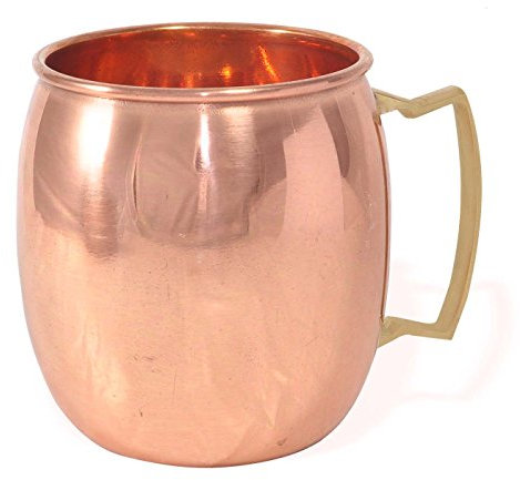 Rastogi Handicrafts Massiver Kupferbecher für Moscow Mules 550ML / 100% Reines Kupfer Lackiert Finish Mule Cup, Moscow Mule Cocktail Cup, Kupfertassen, Cocktailtassen (1)