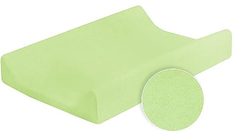 Wickelauflage Terry Abdeckung für 70x50 cm Windelwechsler mit angehoben Kanten - Grün
