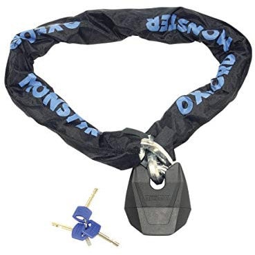 OXFORD HARDCORE 2 METRE CHAIN AND LOCK, SOLD SECURE Silver,THATCHAM APPROVED