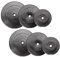 Bad Company Hantelscheiben 30/31 mm Kunststoff 60kg I Gewicht Set 2 x 5 kg + 2 x 10 kg + 2 x 15 kg I Gewichte für Langhantel und Kurzhantel