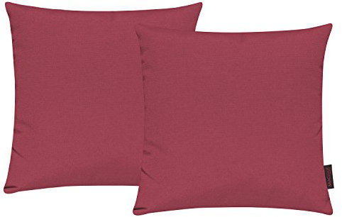 Fino Kissenhülle ca. 40 x 40 cm hochwertig & knitterarm Farbe 85 Tomate (2er Set)