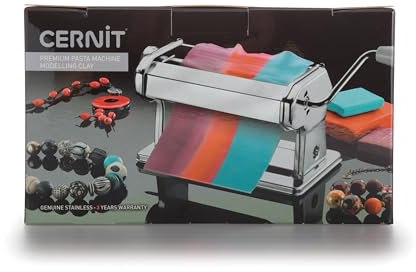Cernit Pastemaschine, Edelstahl, Silber