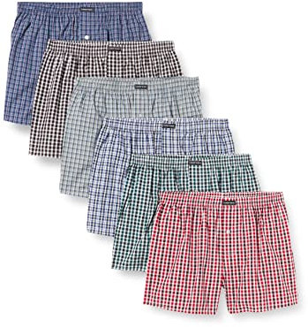 Lower East Le150 Boxershorts Homme, 6er Set, American, Multicolore, M