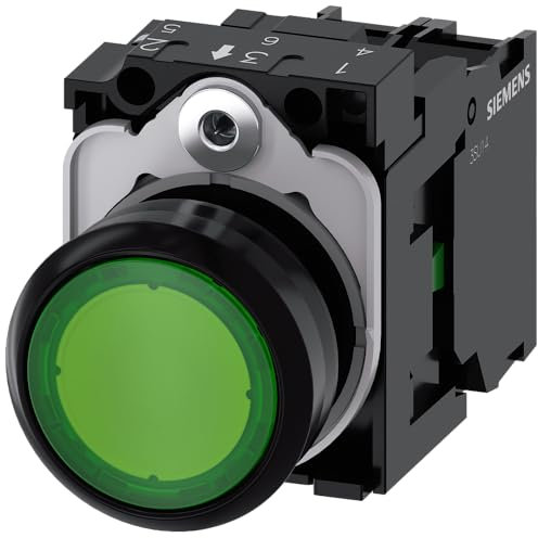 Siemens Sirius ATC – Poussoir 22 mm Rond en Plastique vert 1 NA Module lED Vis