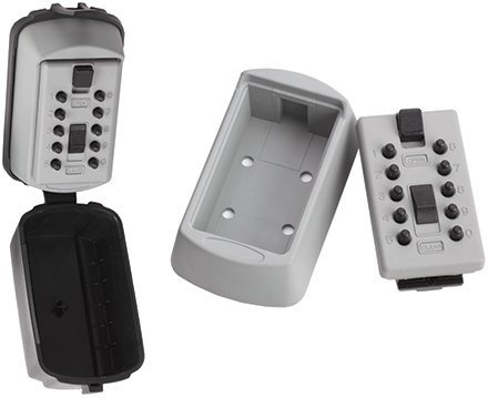 Kozee Komforts Wall Mounted Combination Lock Key Safe - Secure Key Storage for Home & Office, Indoor & Outdoor Waterproof Key Safe with Push Button Combination Code