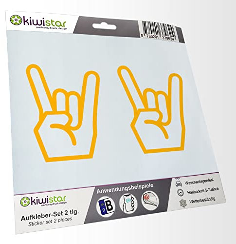 - 2X Kennzeichenaufkleber - Heavy Metal - Rock'n'Roll - Autoaufkleber - Evolution Charles Darwin Aufkleber für Auto, Laptop, Fahrrad, LKW, Motorrad Mehrfarbig JDM Decal Racing