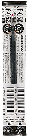 Zebra gel ballpoint pen extra lead JF-0.5mm Black (10 pieces) B-RJF5-BK (japan import)