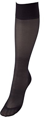 COMPRESSANA Calypso 140 den - Feinstrick Stützstrümpfe - nahezu blickdichtes, feines und glattes Maschenbild - effektive Stützwirkung mit 15-18 mmHg Kompression (Stütz-Klasse 3) - Größe V - Farbe schwarz - 1 Paar