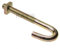10, M6 x 100mm HOOK J BOLTS & SQUARE NUTS ZINC ROOFING GUTTER FENCE WEATHERPROOF