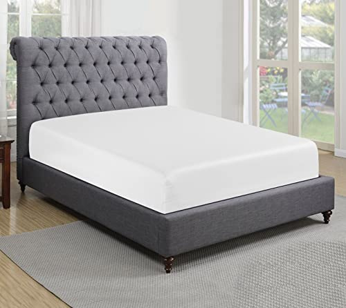 Sapphire collection 200 Thread Count 100% Egyptian Cotton Fitted Sheet (Super King, White)