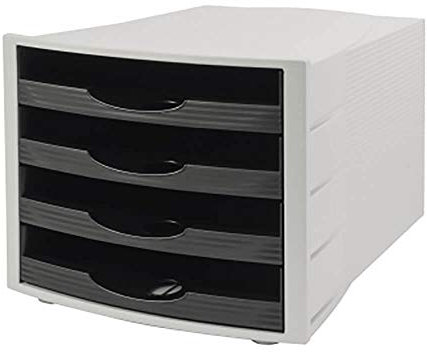 Schubladenbox mit 4 Schüben, Schubladen offen, 29,8x21,5x37,5cm